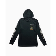 Tailed Hooded Long Sleeve Sunshirt / Fishing Jersey - Navy