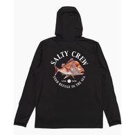 Snap Attack Hooded Long Sleeve UPF50+ Sunshirt - Black
