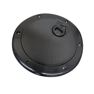 AES Plastic Black Inspection Port Round Hatch 8"
