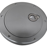 AES Plastic Dark Grey Inspection Port Round Hatch 8"