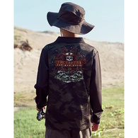 The Kraken Captain Youth Boys Fishing Jersey Upf50+  - Olive