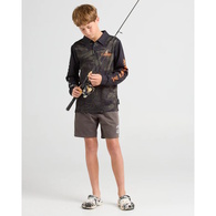 The Kraken Captain Youth Boys Fishing Jersey Upf50+  - Olive