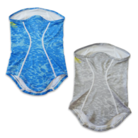 SPF50+ Sun Protection Neck Gaiter with Breathing Holes - Blue & Silver