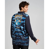 Sword Fight Long Sleeve Upf50+ Fishing Jersey - Navy