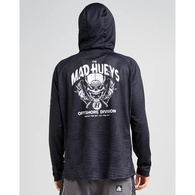 Gaffed Skull Youth Boys Long Sleeve Upf50+ Jersey W/Hood & Mask - Black