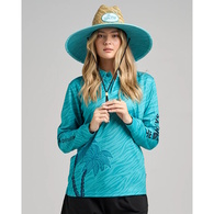 Good Vibes And High Tides Upf50+ Womens Fishing Jersey - Aqua