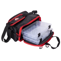 Large Tackle Bag With 2 Tackle Trays - Black