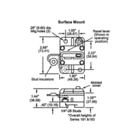 Waterproof Switchable Reset Surface Mount Circuit Breaker 100Amp