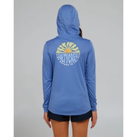 Sun Days Womans Hooded Long Sleeve Sunshirt / Fishing Jersey - Blue Dusk