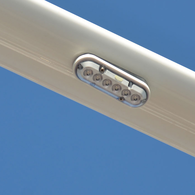 M6 9-32V Led Masthead Nav Light - White Bezel / Warm White Leds