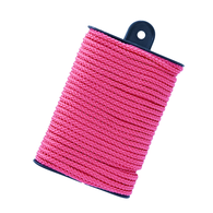 4mm x 13m Braided Rope Cord - Neon Pink