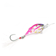 Gangsta Bibbed Single Hook Rattle Trolling Lure - 7cm Pink