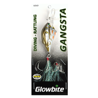Gangsta Bibbed Single Hook Rattle Trolling Lure - 7Cm Gold