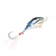 Gangsta Bibbed Single Hook Rattle Trolling Lure - 7cm Blue