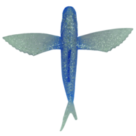 Soft Flying Fish Lure Teaser 7" Or 8"- Blue