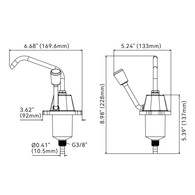 Manual Flipper Galley Pump (Rocker) - White
