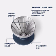 Rambler Coffee Pour Over Lid Only - White