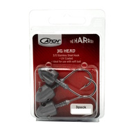 The Harrier Jighead W/3/0 Ss Hook/Wire Angled Attachment 3-Pk