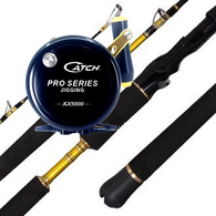 JGX5000 Reel / Acid Wrap Slow Pitch 5'4" Ohead Rod Combo Left Hand w/braid