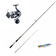 22 Stradic SW 14000XG / Revolution Travel 8'2" Topwater Combo PE5-8 3PC + Lure