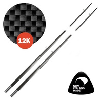 12k Carbon Shotgun Centre Rigger Pole Straight Butt 3.5m 