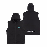 Performance Tri-Colour Snapper Fleece Hooded Vest Black