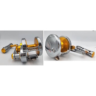 Monster Game HG PE4 Turbo Lever Drag Jigging Reel Titanium / Gold