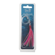 Feathered Skippy Lure 9.5Cm - Pink/White