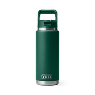 Rambler 26Oz (769Ml) Bottle W/ Straw Cap - Black Forest Green