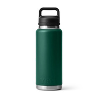 Rambler 36 Oz Bottle Chug Black Forest Green
