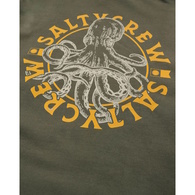 Tentacles Mw Hood Fleece - Dusty Olive 