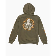Tentacles Boys Hooded Fleece - Dusty Olive 