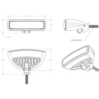 Caprera3 Bracket Mount Led Flood Light - White 