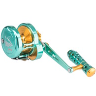 Monster Game Hg Pe7 Turbo Overhead Lever Drag Reel Green/Gold - Left Hand 