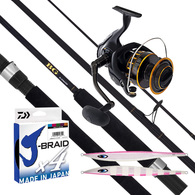 Bg 6500 / Bg Bluewater S56 5'6" Pe 5-8 Spin Jigging Combo With Braid / Jig