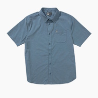 Salty Crew Shirt S/Sleeve Flagship Uv Button Up Channel Blue