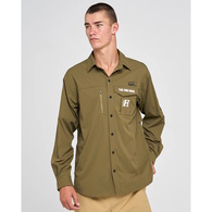 Mad Hueys Sunshirt Upf50+ Jiggin Off The Bottom Khaki