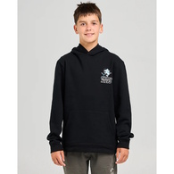 Mad Hueys Boys Fleece Great Bite Shark Hooded Black