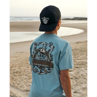 Mad Hueys Boys Tee Sea Captain Youth Steel Blue