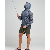 Mad Hueys Sunshirt Hooded Upf50+ Sea Captain Steel Blue