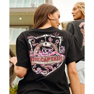 Mad Hueys Tee Ss Woman Sea Captain Black