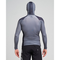 Mad Hueys Rashie Hueys Corp Ls Hooded Charcoal