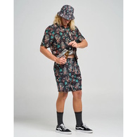 Mad Hueys Shirt Ss Woven She'll Be Right Black