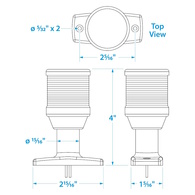 100Mm High 12V Deck Mount All Round Anchor Light
