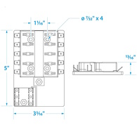 Ato/Atc Fuse Block - 10 Gang