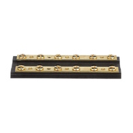 Terminal Block 6 Way - 30 Amp Brass