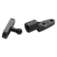 Black Nylon Cupboard Catch Rattle Free 2-pk