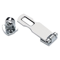 Chromed Zamac Hasp and Staple w/Twist Lock 75x25mm