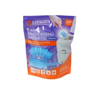 10 PK PORTABLE TOILET TANK DEODORISING SACHETS