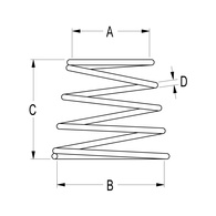 Tapered Spring 40Mm High X 28Mm Diameter